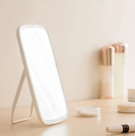 Touch-Sensitive Portable Makeup Mirror - With LED Brightness, Adjustable and USB Rechargeable