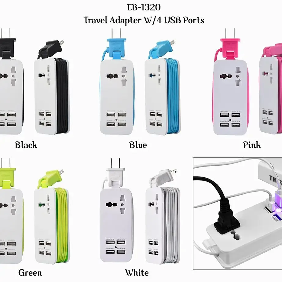 Travel Charger with 4 Usb Ports