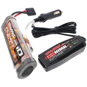 Traxxas 1/10 Rustler VXL 8.4v 3000 mAh iD Hump Battery & 4 Amp Charger