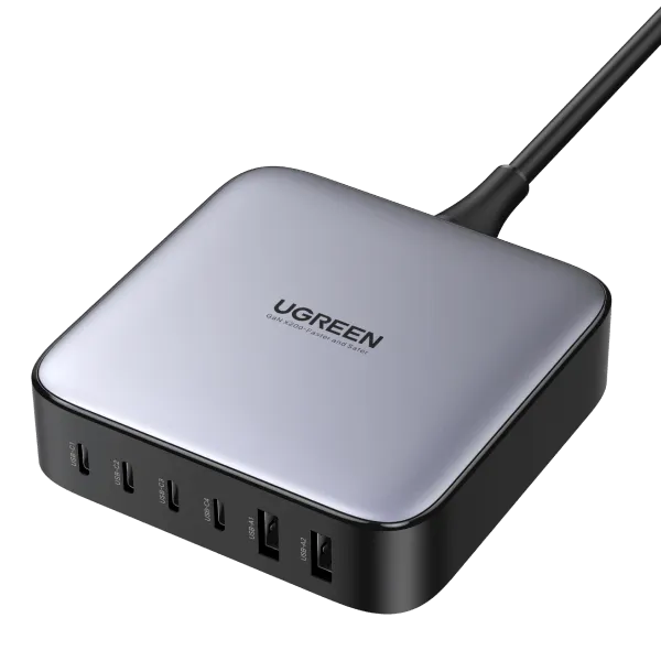 UGREEN Nexode 200W USB C GaN Charger-6 Ports Desktop Charger