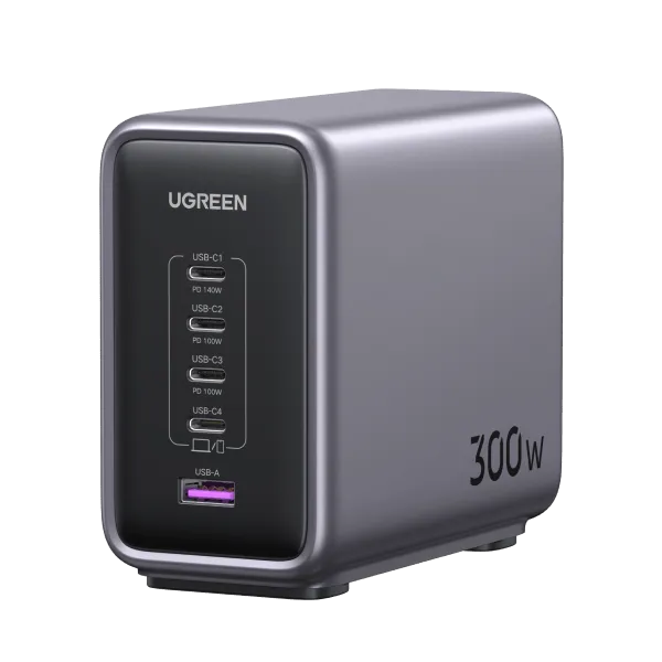 UGREEN Nexode 300W USB C GaN Charger-5 Ports Desktop Charger