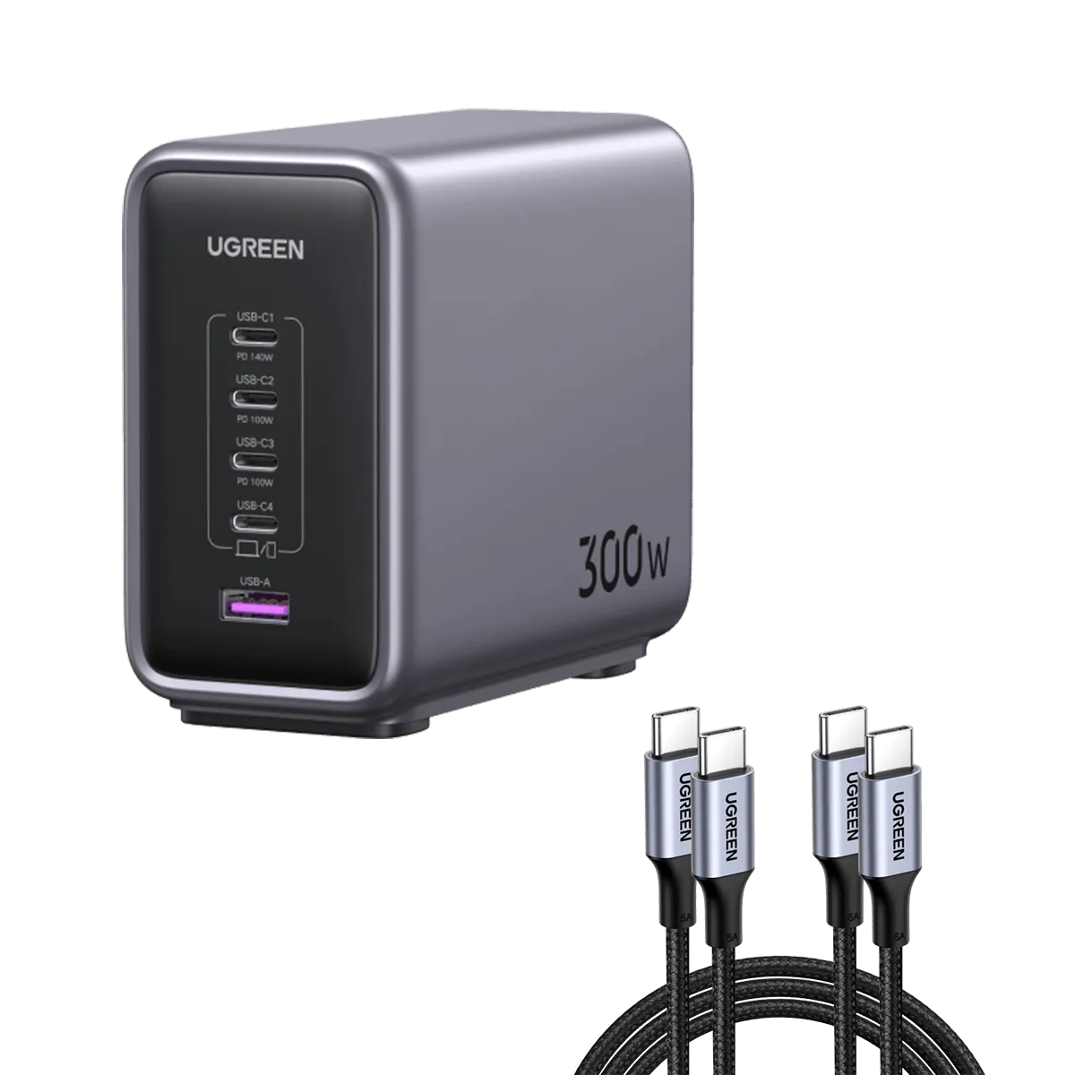 UGREEN Nexode 300W USB C GaN Charger-5 Ports Desktop Charger