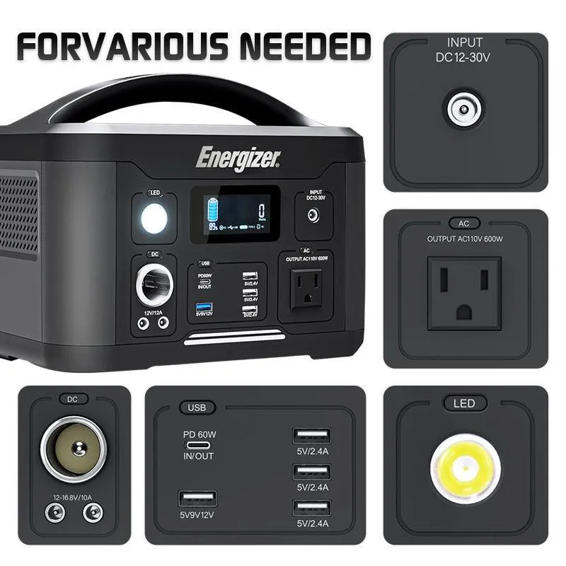 US Energizer 626Wh Portable Power Station with Outdoors Camping