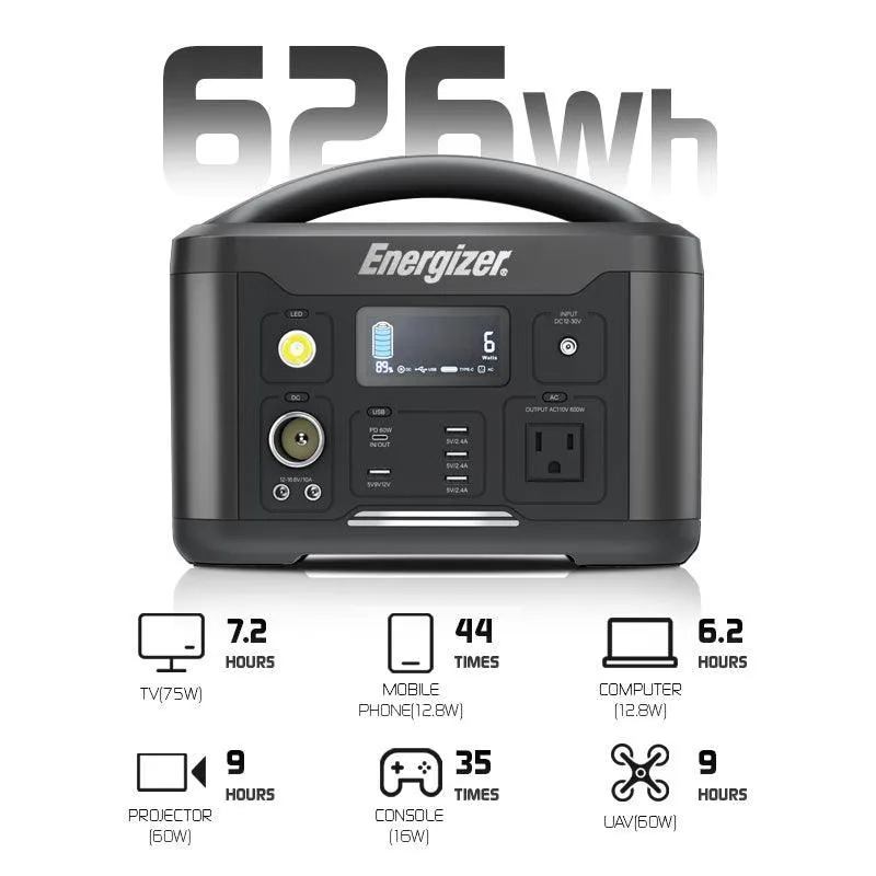 US Energizer 626Wh Portable Power Station with Outdoors Camping