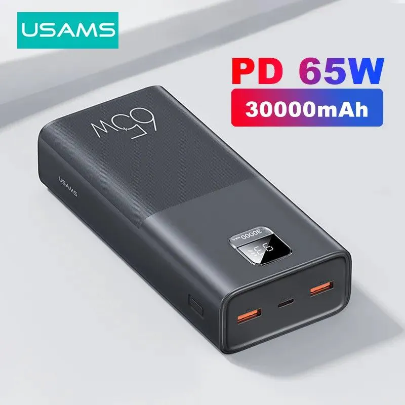 USAMS 30000mAh Fast Charge Power Bank: Your Perfect Travel Companion