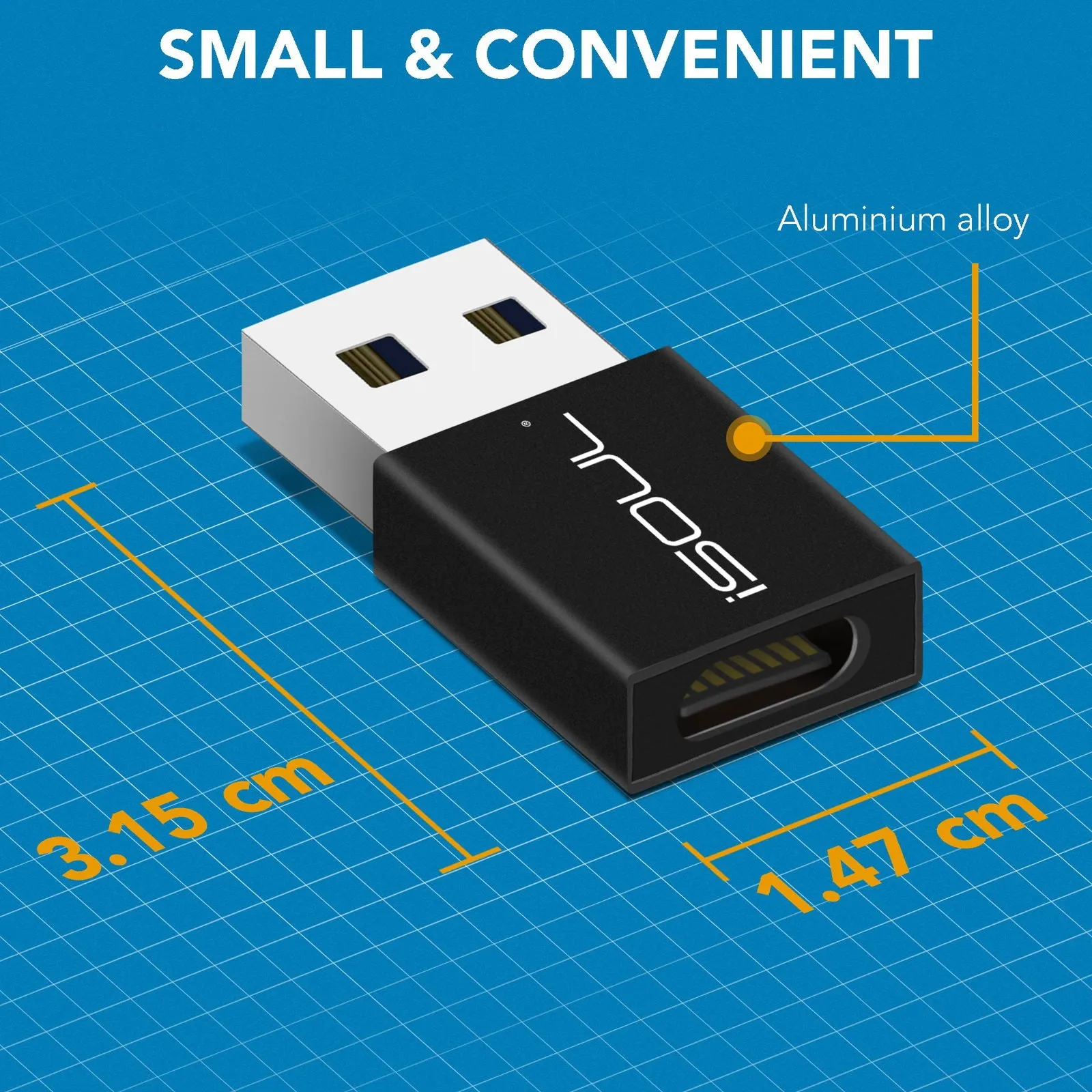 USB C Female to USB A Male Adapter Plug Power Converter