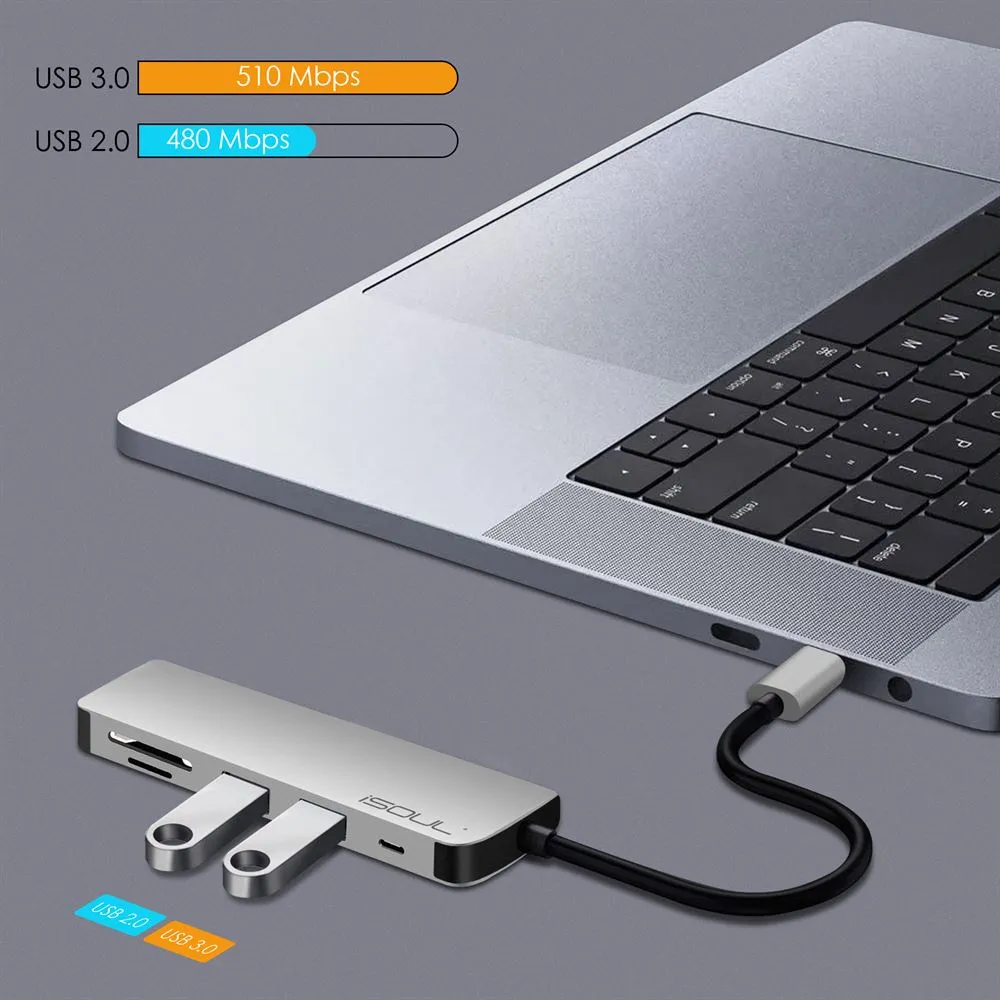 USB C Hub Multiport HDMI, Micro SD/TF, USB-A, PD Power Delivery