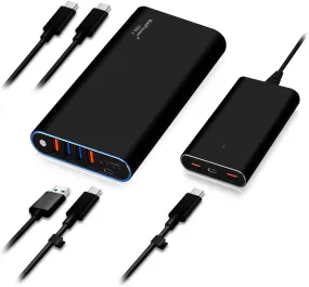 USB-C Laptop External Battery with Slim USB-C Charger 120W High Power Delivery for USB-C Laptop Power Bank Portable Battery Charger 98Wh/148Wh/210Wh