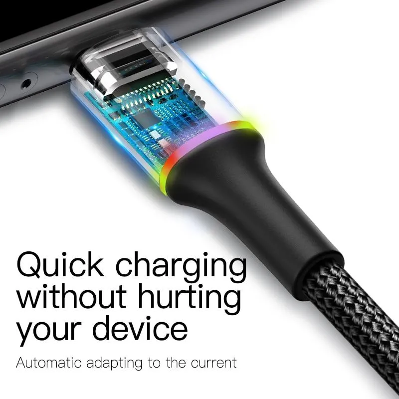 USB Cable For iPhone 12 11 Pro XS Max Xr X 8 7 6 LED Fast Charging Charger Date Phone Cable For iPad Wire Cord