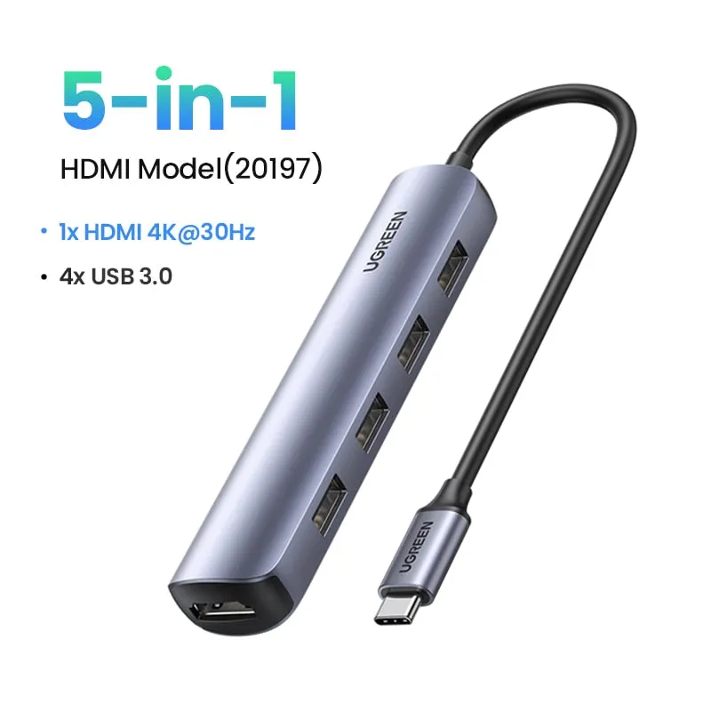 USB HUB 4K HDMI Adapter USB C to RJ45 USB 3.0 PD 100W Dock for MacBook Pro Air M2 M1 USB-C Type C 3.1 Splitter USB C HUB (New)