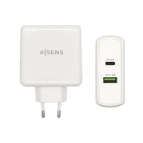 USB Wall Charger Aisens ASCH-2PD30QC-W White 48 W USB-C (1 Unit)