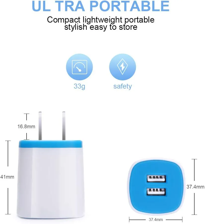 USB Wall Plug Block C Charger Cable Fast Charging Google Pixel Samsung Galaxy