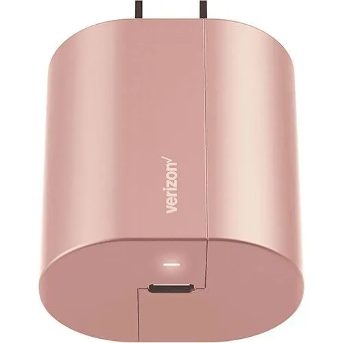 Verizon 27W Fast Charge Single USB-C (Type C) Wall Charging Adapter - Rosegold