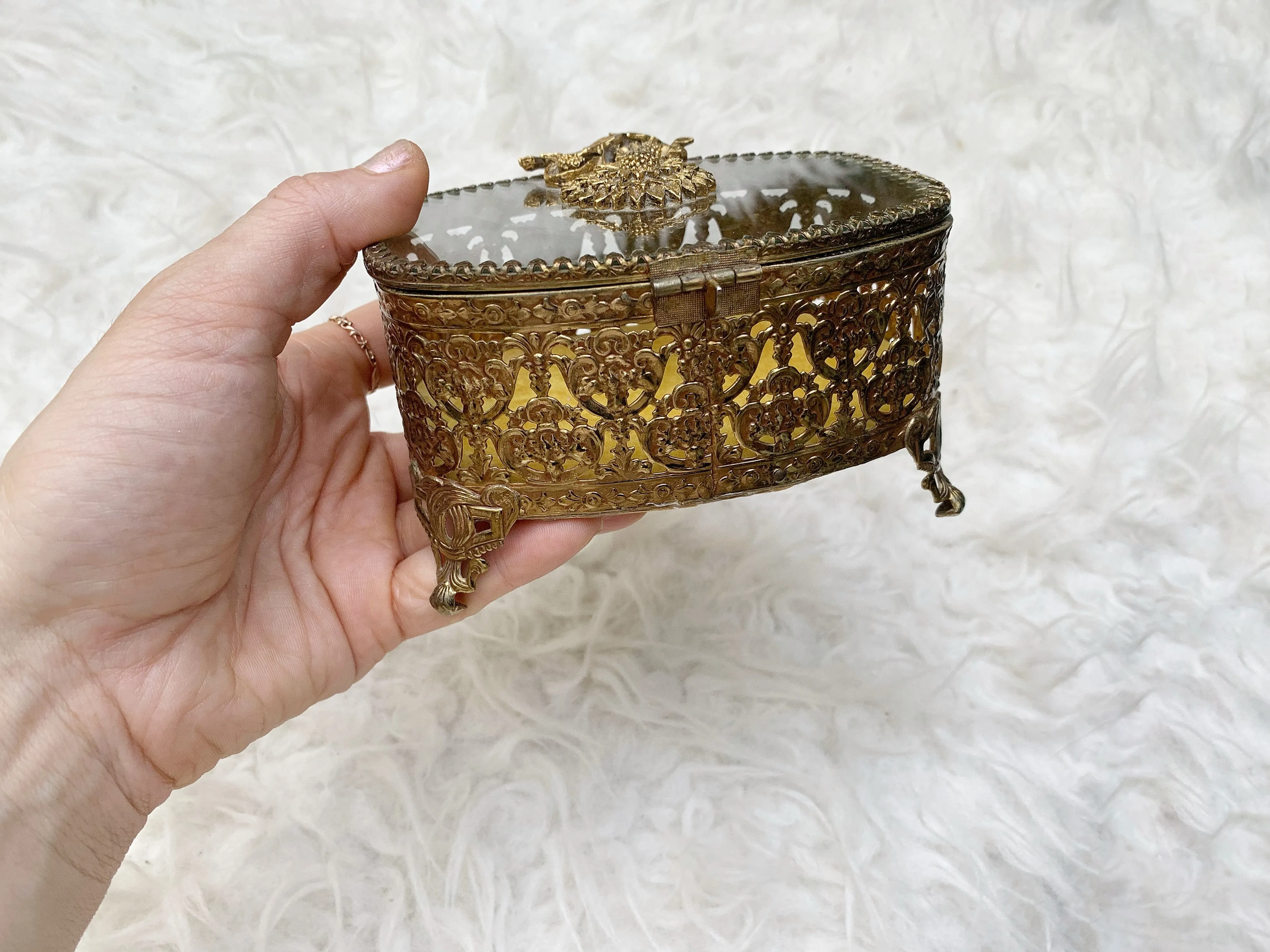 Vintage Sunflowers Jewelry Box