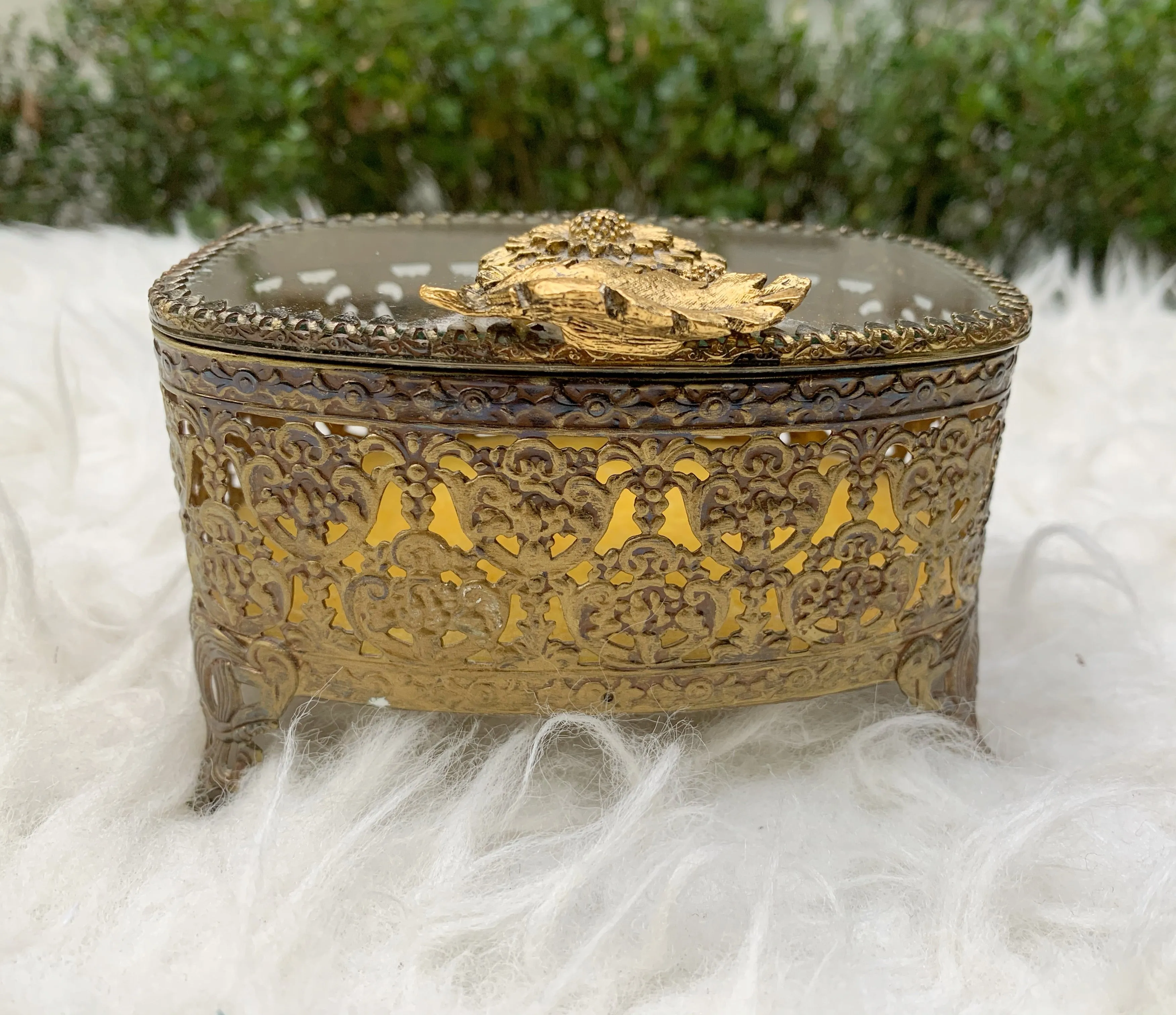 Vintage Sunflowers Jewelry Box