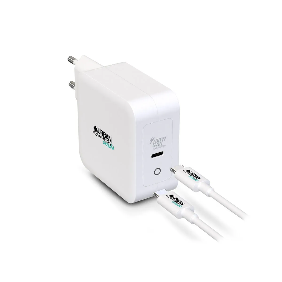 Wall Charger   USB C Cable Urban Factory GSC10UF White