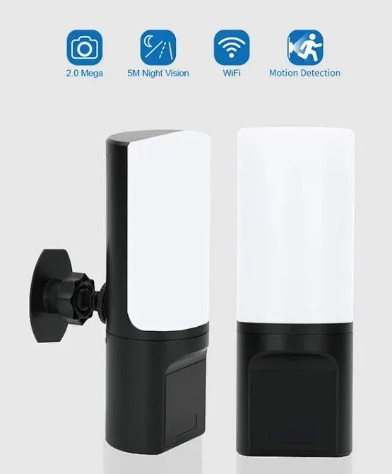 Wall Lamp WiFi Covert Camera App: Tuya