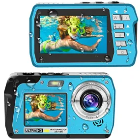 Waterproof Camera Underwater Cameras 4K30FPS 56MP Full HD