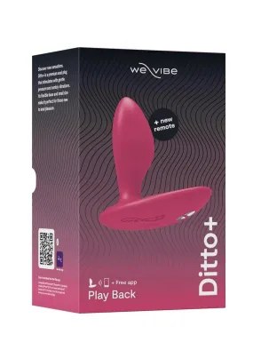 We-Vibe Ditto  App Compatible Vibrating Rechargeable Silicone Butt Plug with Remote Control - Cosmic