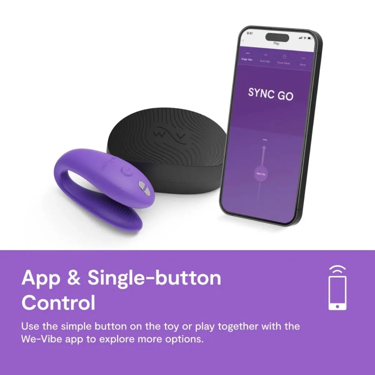 We-Vibe Sync Go Couples Vibrator Purple