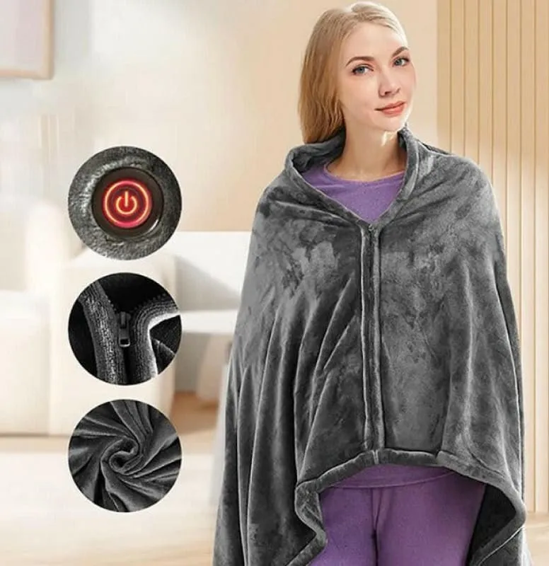 Wearable Heated Blanket with Adjustable Temp and Usb Smart Electric Features