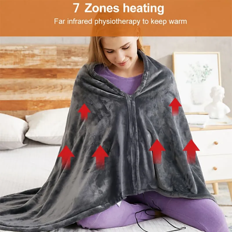 Wearable Heated Blanket with Adjustable Temp and Usb Smart Electric Features