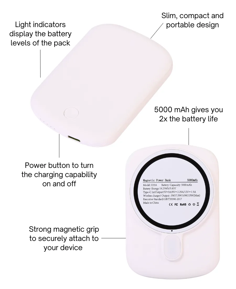 White MagSafe Battery Booster