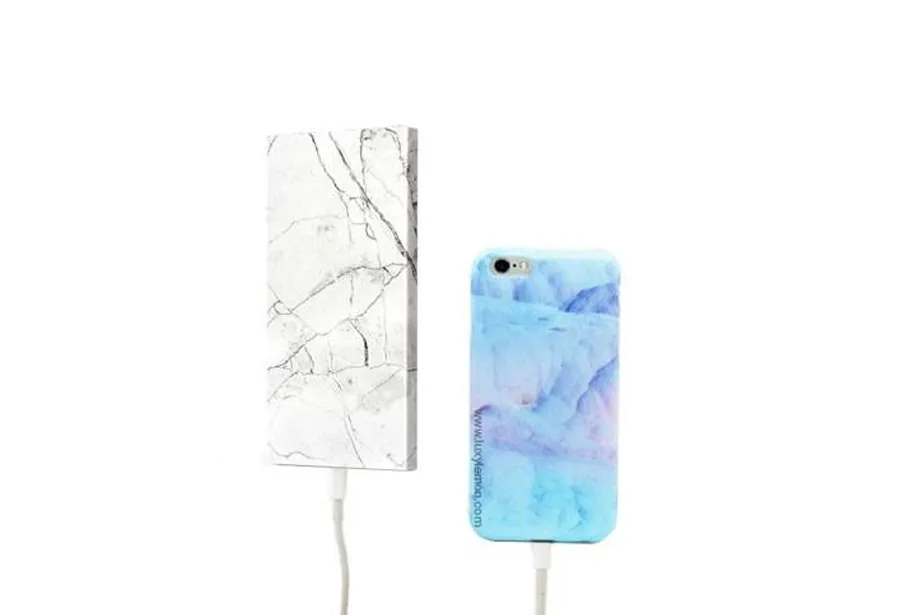 White Marble Power Bank Charger