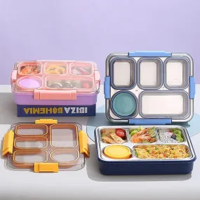 Wholesome Eats 5-Compartment Bento Lunch Box with Bowl