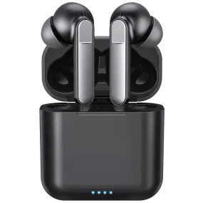 Wireless Earbuds, Bluetooth 5.1 Earbuds Noise Cancelling Wireless Headphones, Deep Bass with Type C Charging Case Waterproof Built-In Mic Headset for Iphone Android Black