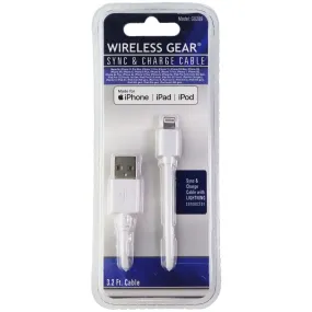 Wireless Gear (3.2-Ft) USB Charge and Sync Cable for iPhone & iPad - White