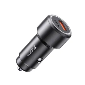 Yesido 42W USB   Type-C Dual Ports Fast Charging Car Charger  Y42