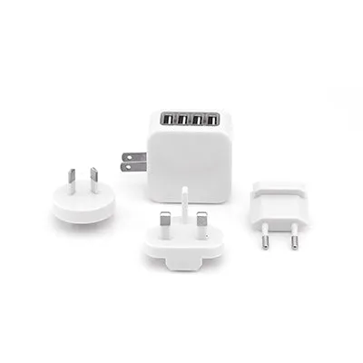 Zimtech Travel Adaptor With 4 USB Hub